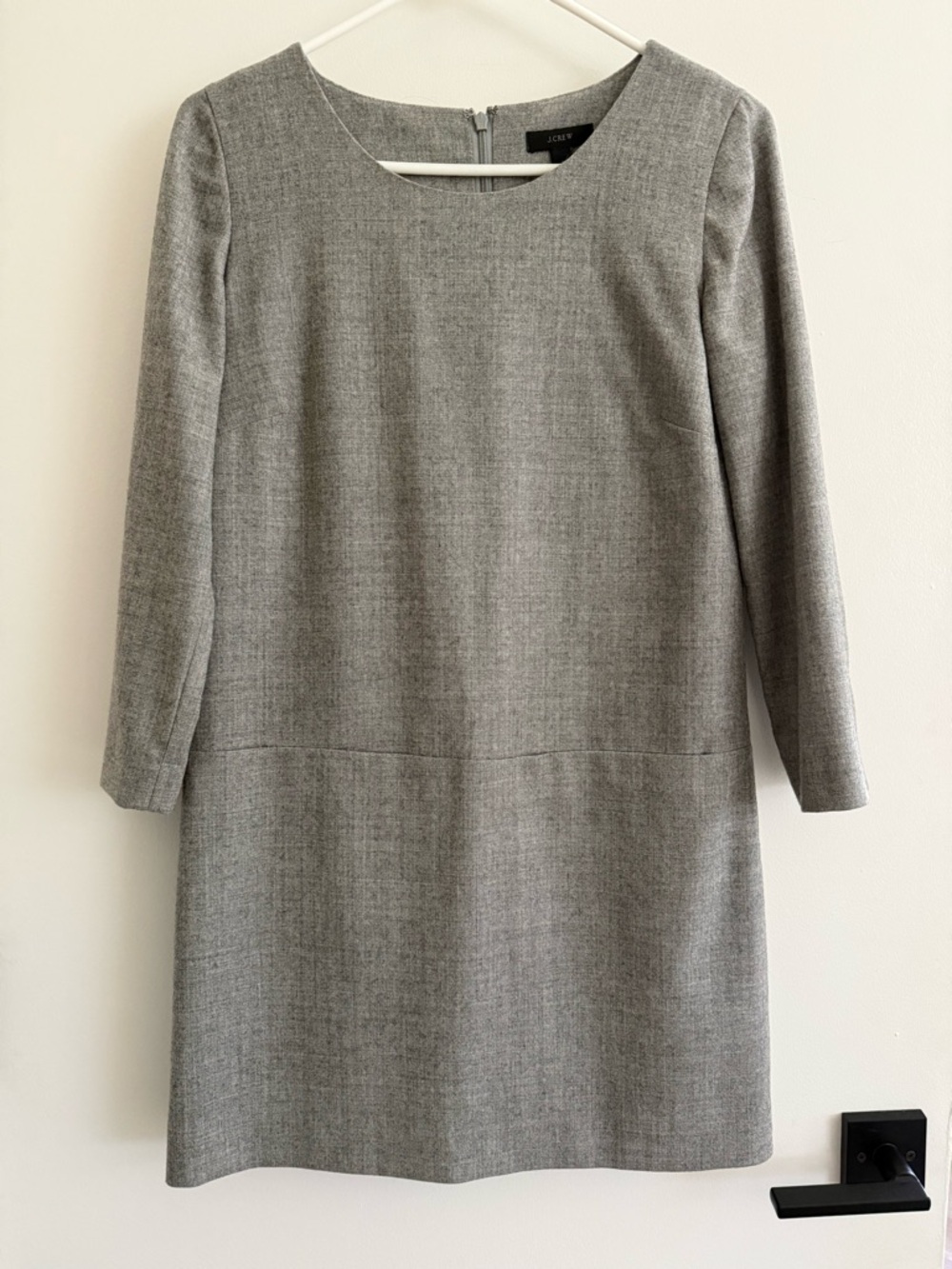 J. Crew Grey Long Sleeve Sheath Dress